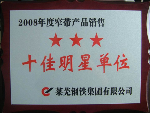 2008年度十(shí)佳明星(xīng)單位